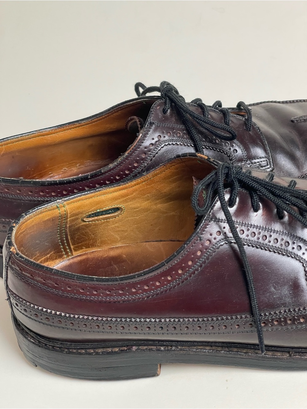 Florsheim Imperial Cordovan Longwing Oxfords V Cleat 93605 Mens 10 D - Picture 11 of 16
